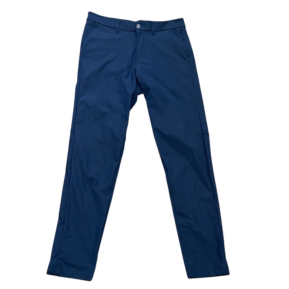 Lululemon Mens Commission Slim Fit Pant 31 Navy Blue Warpstreme Chino Trousers